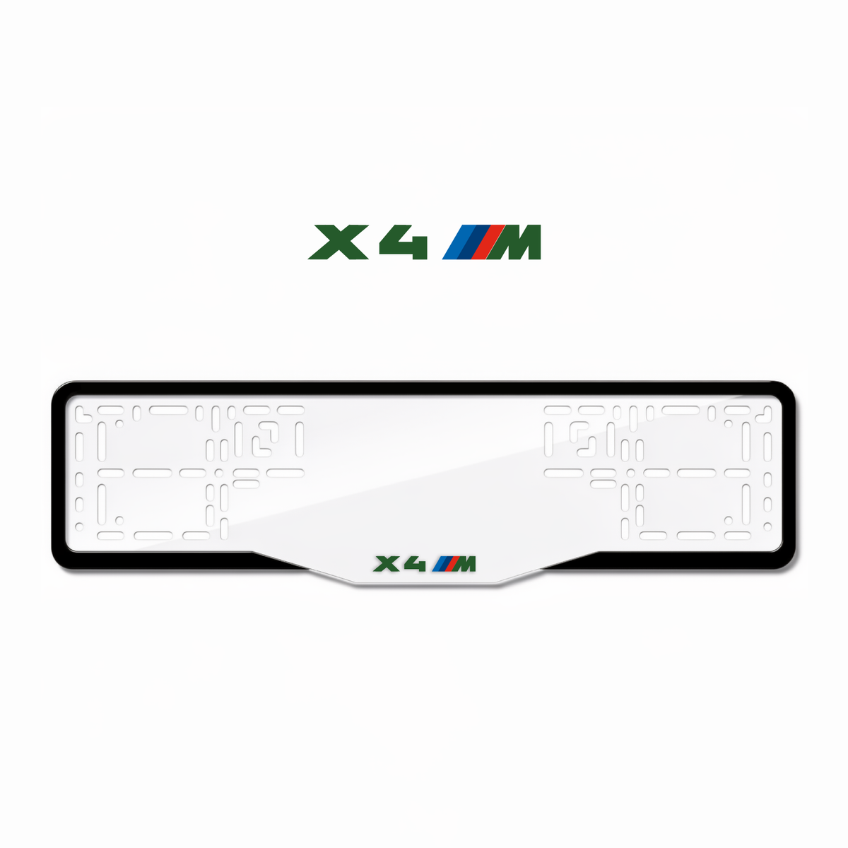 Cadres de plaque d'immatriculation X4 M - Vert - GLASS