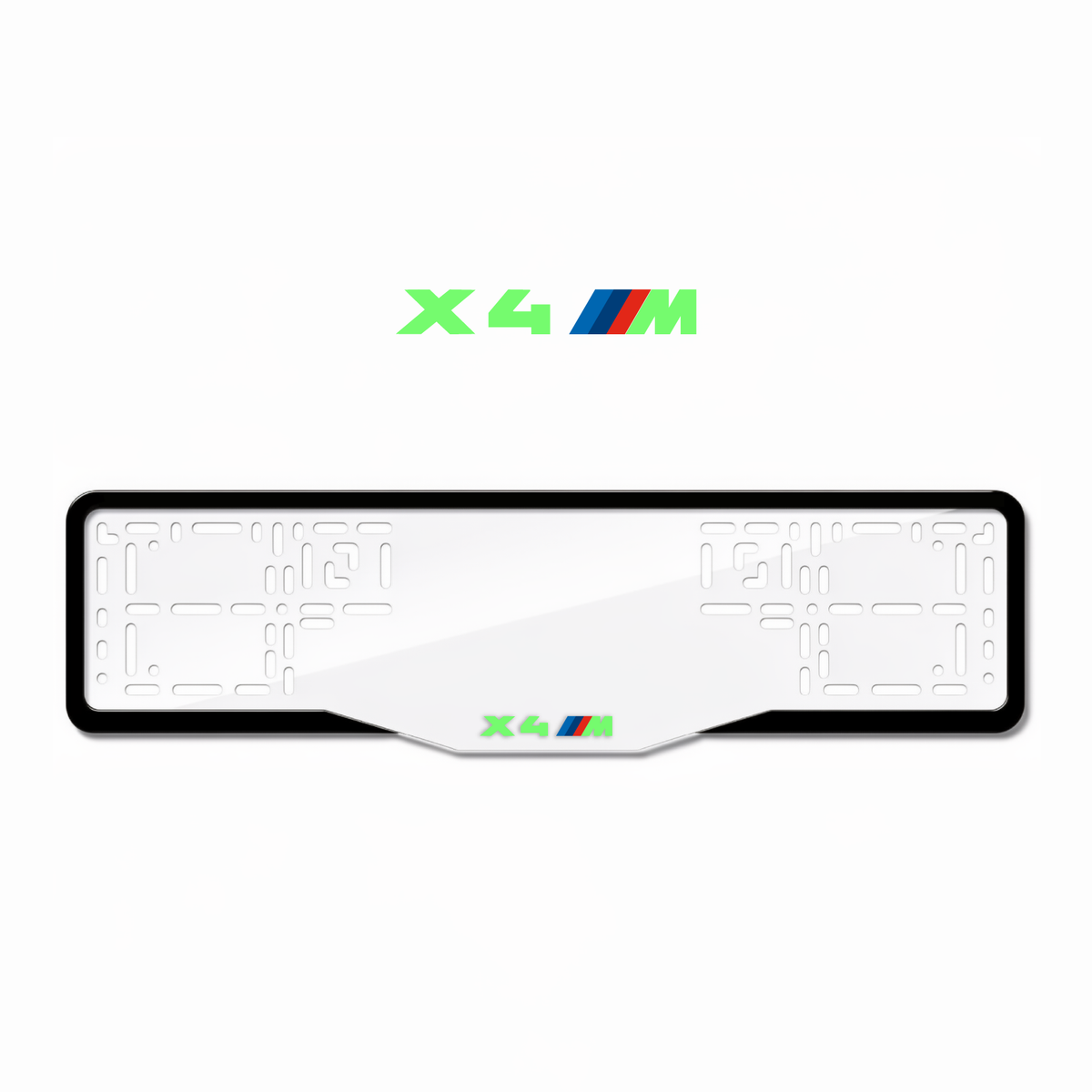 Cadres de plaque d'immatriculation X4 M - Vert néon - GLASS