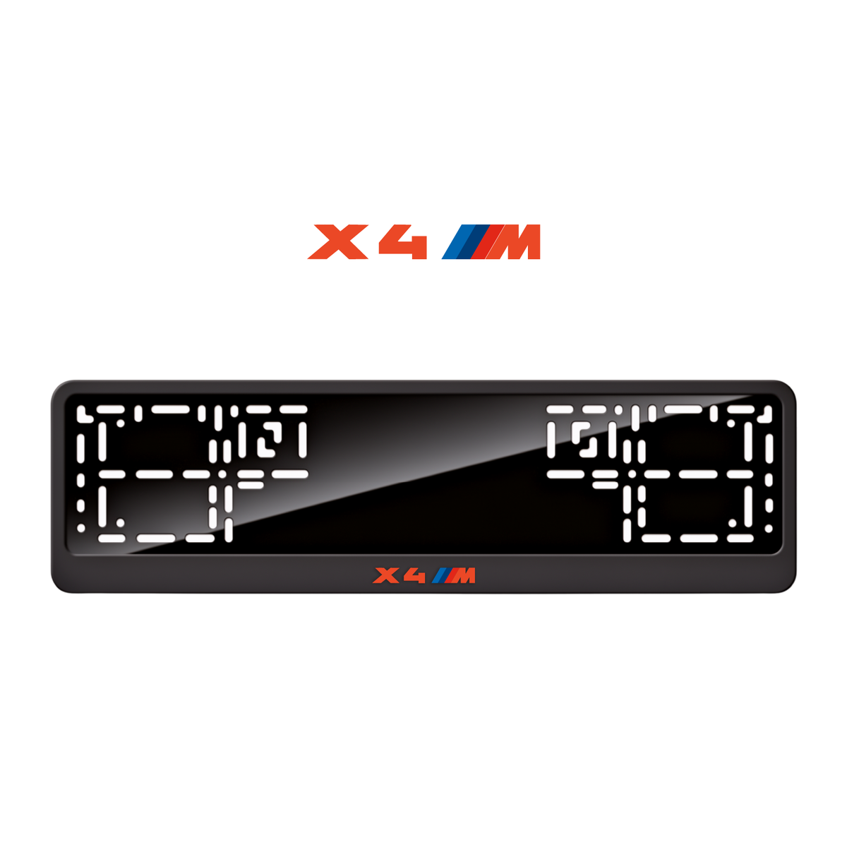 Cadres de plaque d'immatriculation X4 M - Rouge - CLASSIC