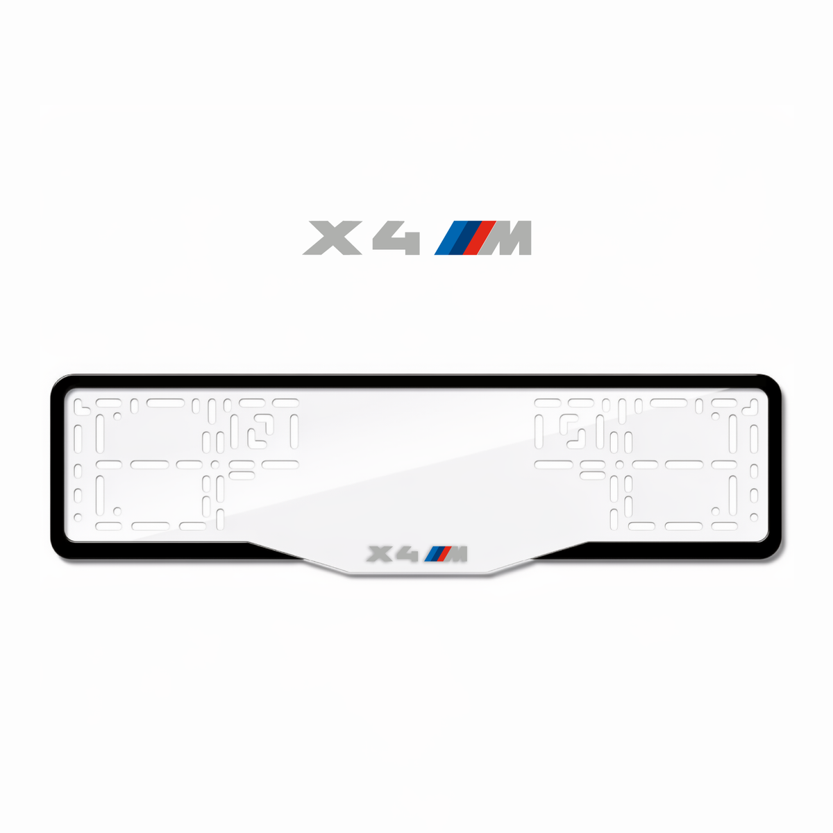 Cadres de plaque d'immatriculation X4 M - Gris - GLASS