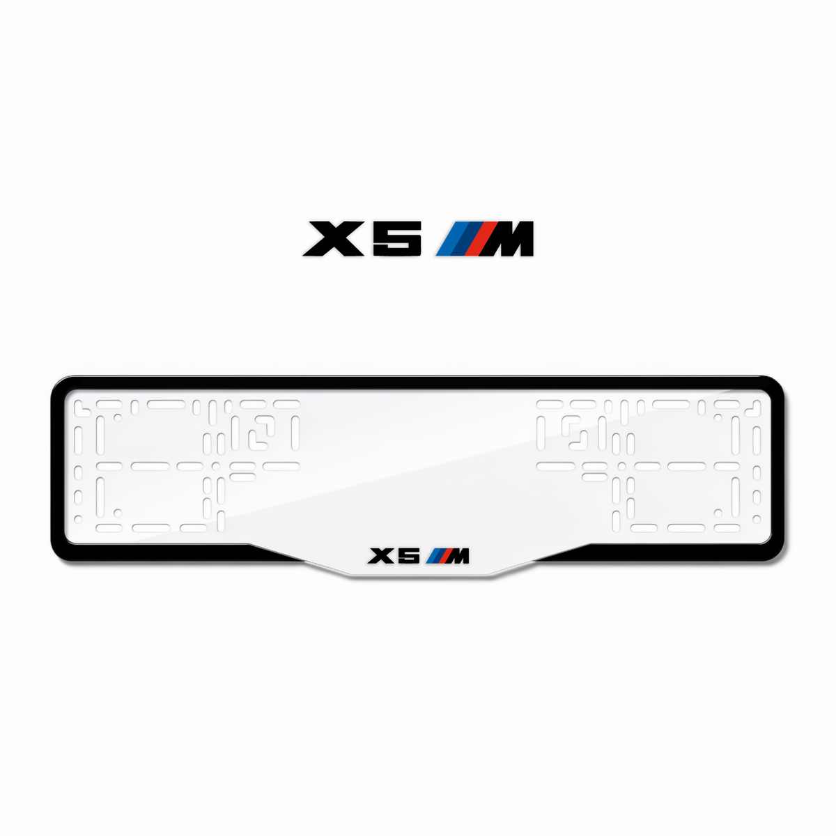 Cadres de plaque d'immatriculation X5 M - Noir - GLASS