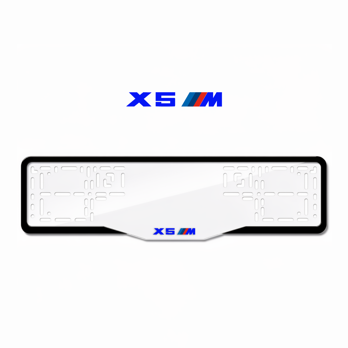 Cadres de plaque d'immatriculation X5 M - Bleu - GLASS
