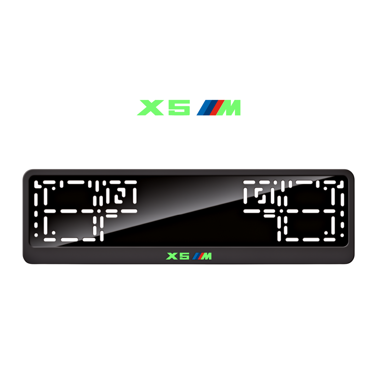 Cadres de plaque d'immatriculation X5 M - Vert néon - CLASSIC