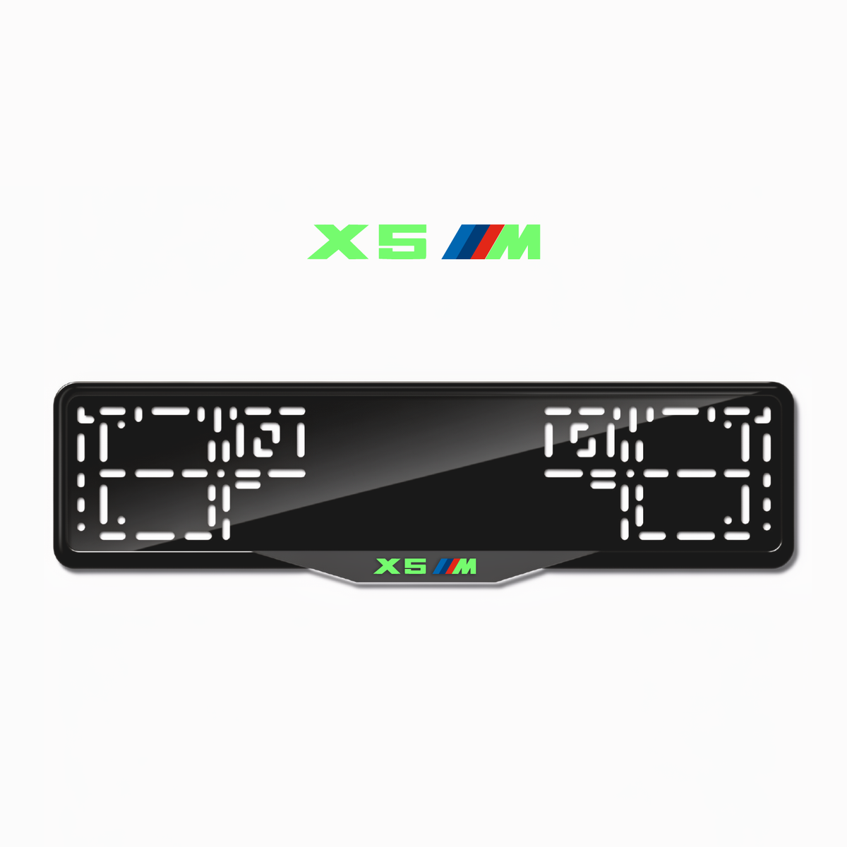 Cadres de plaque d'immatriculation X5 M - Vert néon - SATIN