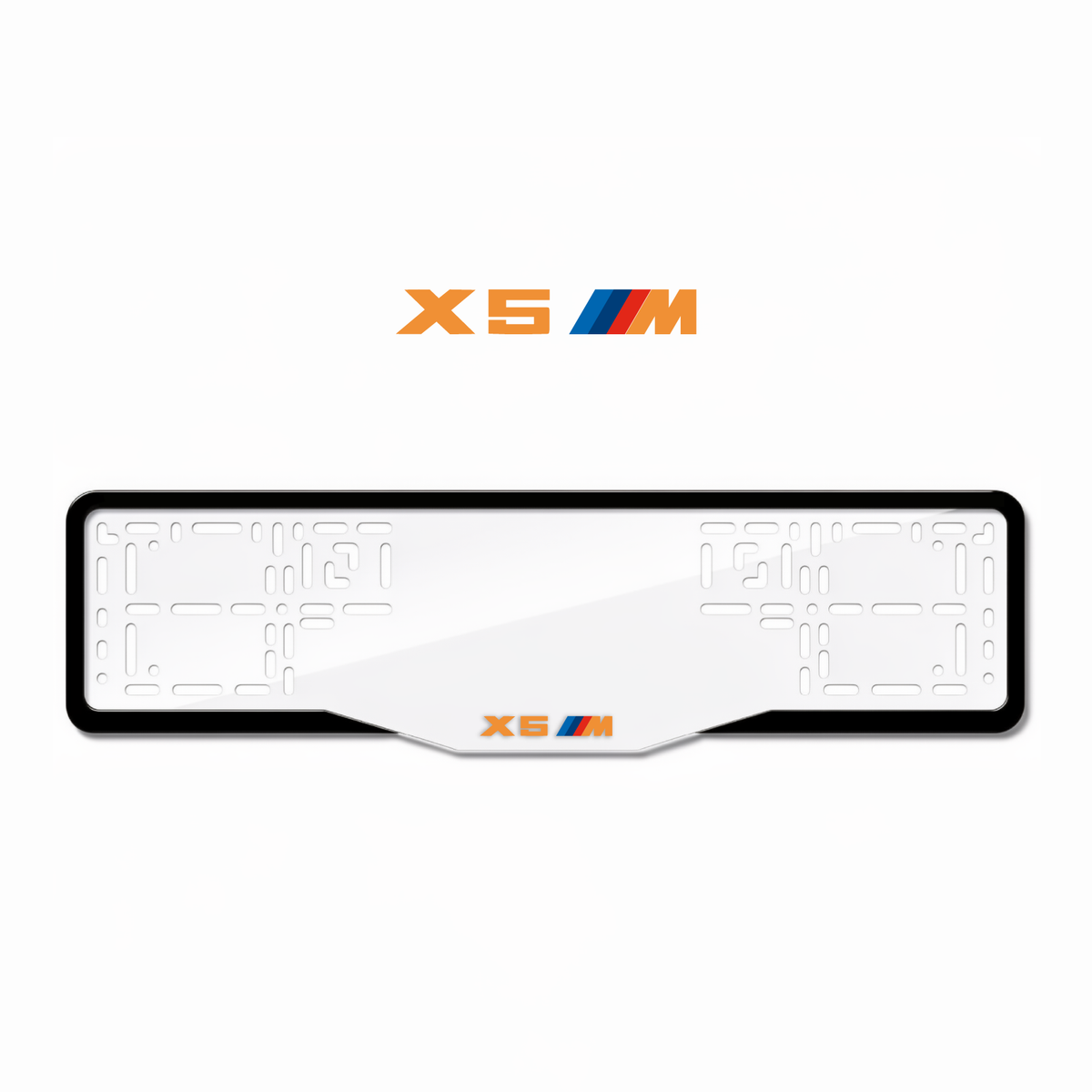 Cadres de plaque d'immatriculation X5 M - Orange Hermès - GLASS