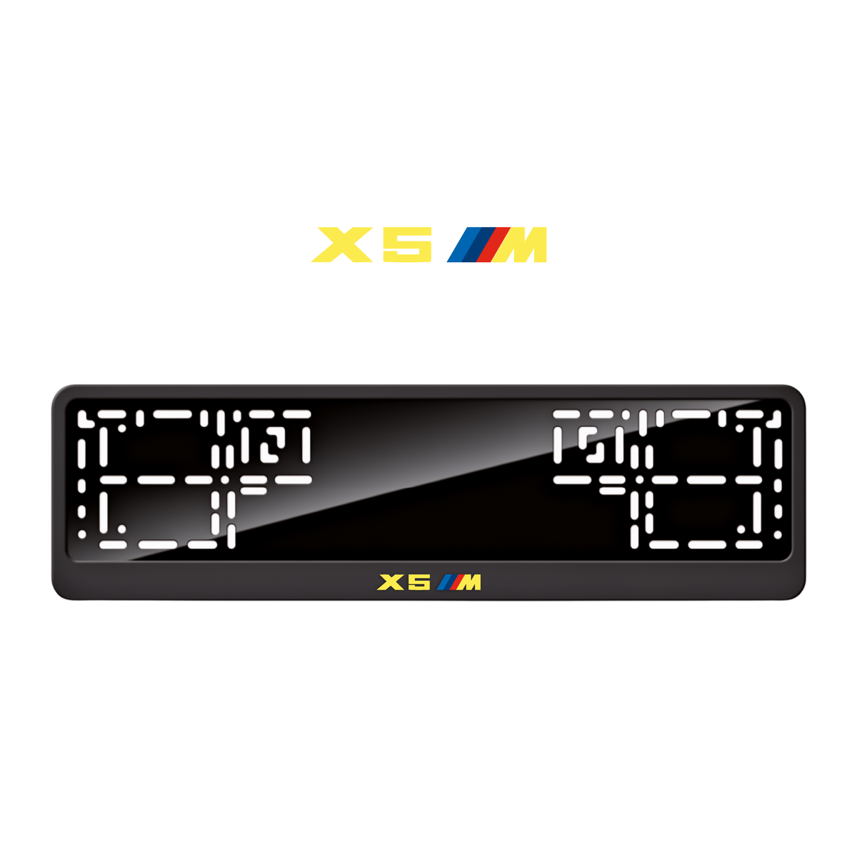 Cadres de plaque d'immatriculation X5 M - Jaune - CLASSIC