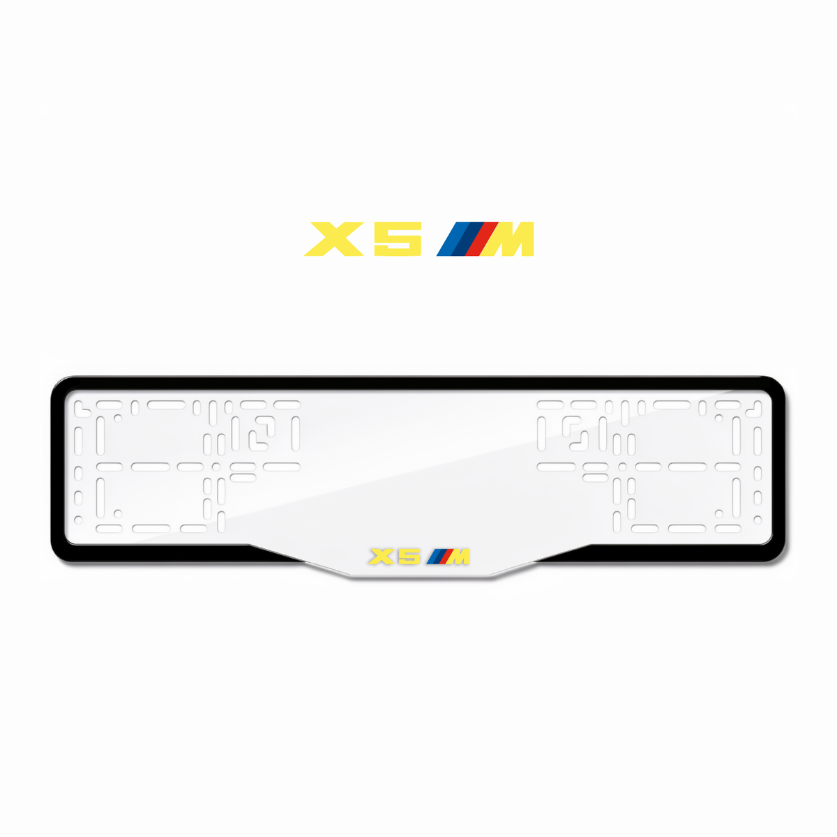 Cadres de plaque d'immatriculation X5 M - Jaune - GLASS