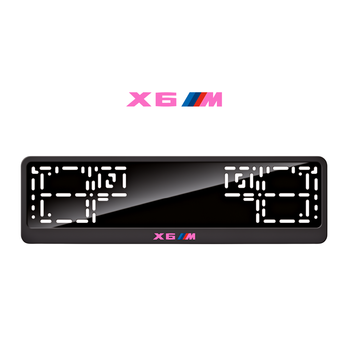 Cadres de plaque d'immatriculation X6 M - Rose - CLASSIC