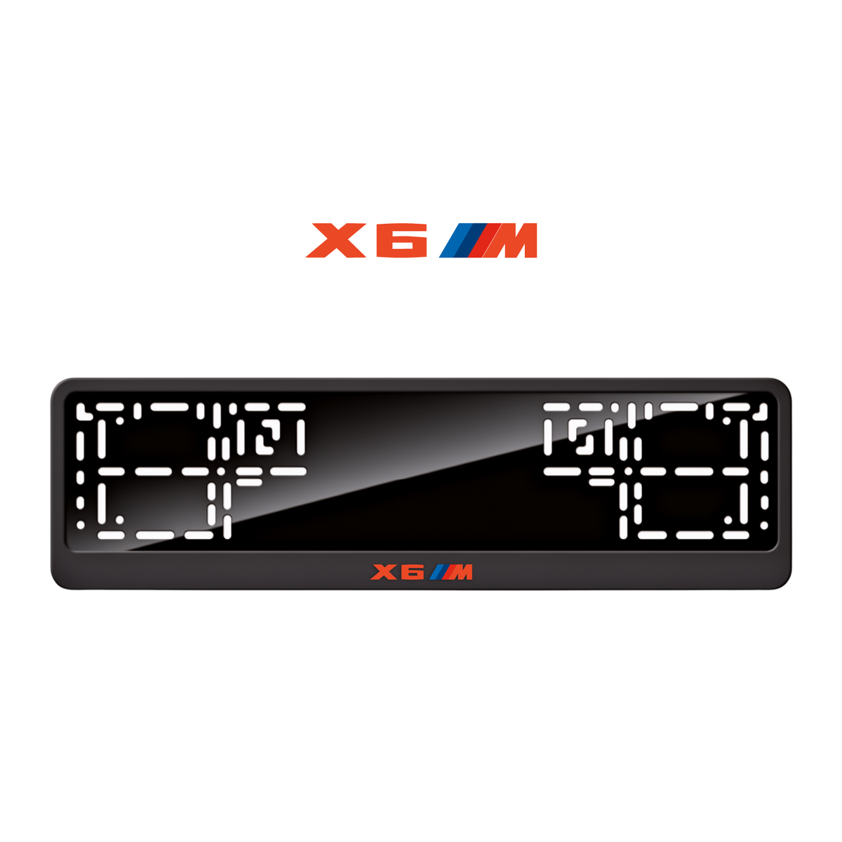 Cadres de plaque d'immatriculation X6 M - Rouge - CLASSIC