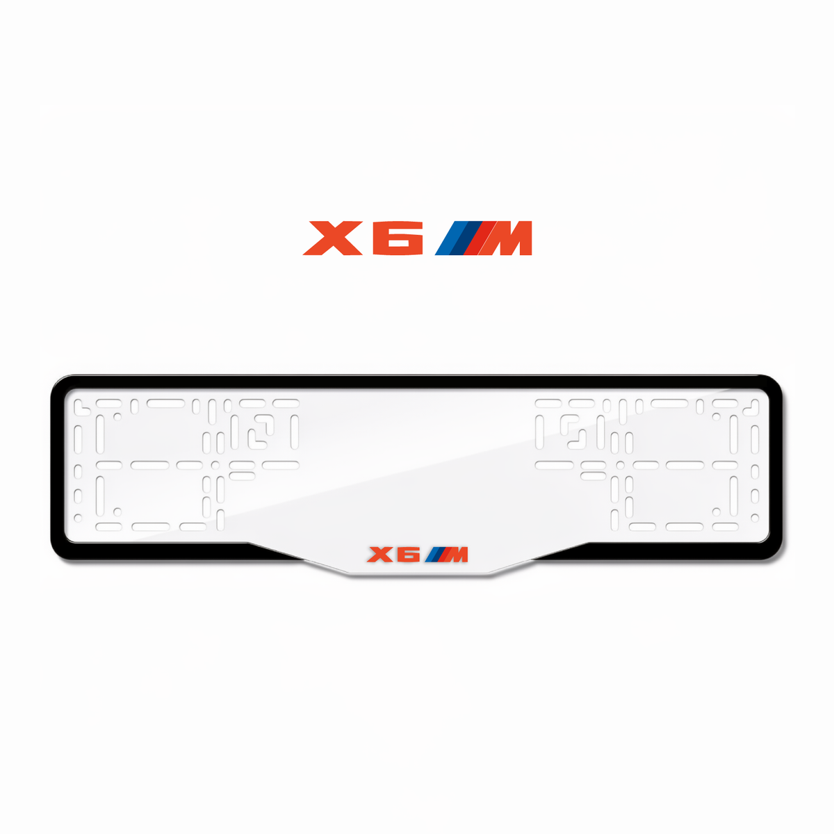 Cadres de plaque d'immatriculation X6 M - Rouge - GLASS