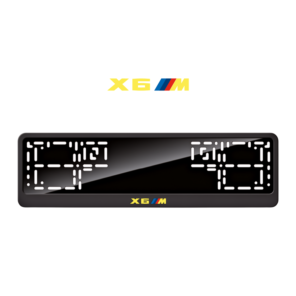 Cadres de plaque d'immatriculation X6 M - Jaune - CLASSIC