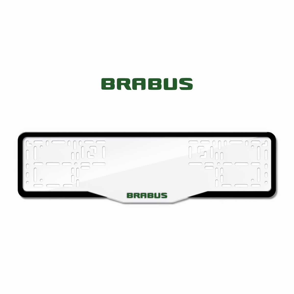 Cadres de plaque d'immatriculation Brabus (badge) - Vert - GLASS
