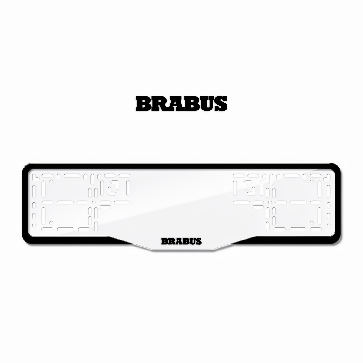 Cadres de plaque d'immatriculation Brabus - Noir - GLASS