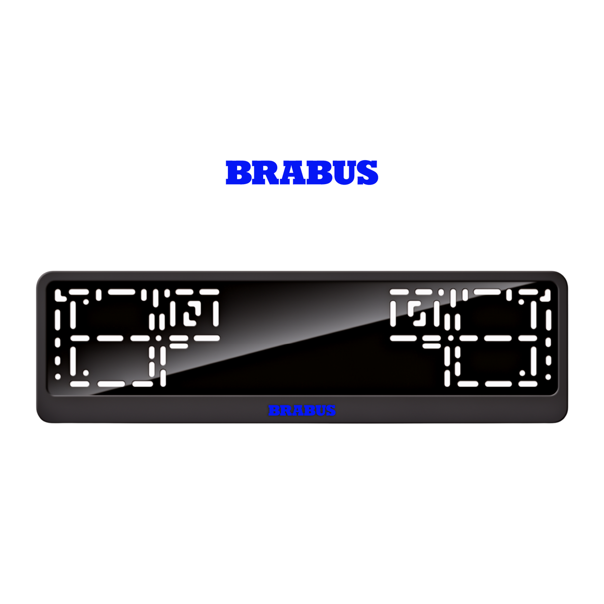 Cadres de plaque d'immatriculation Brabus - Bleu - CLASSIC