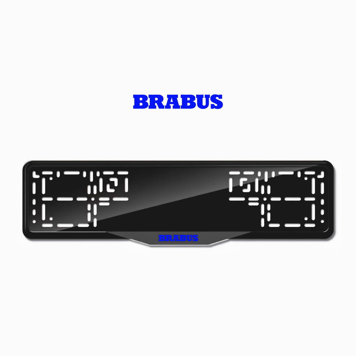 Cadres de plaque d'immatriculation Brabus - Bleu - SATIN