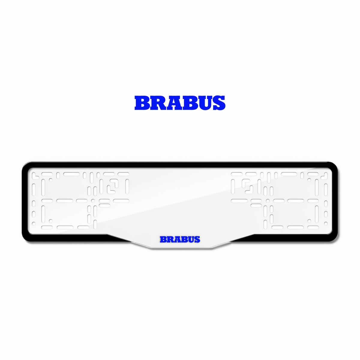 Cadres de plaque d'immatriculation Brabus - Bleu - GLASS