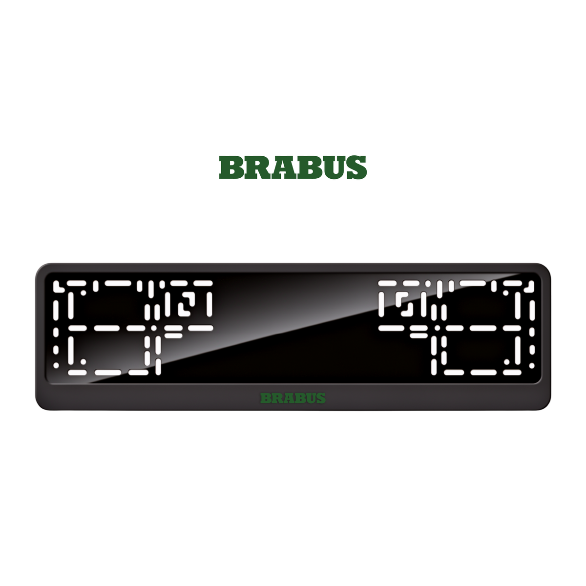 Cadres de plaque d'immatriculation Brabus - Vert - CLASSIC