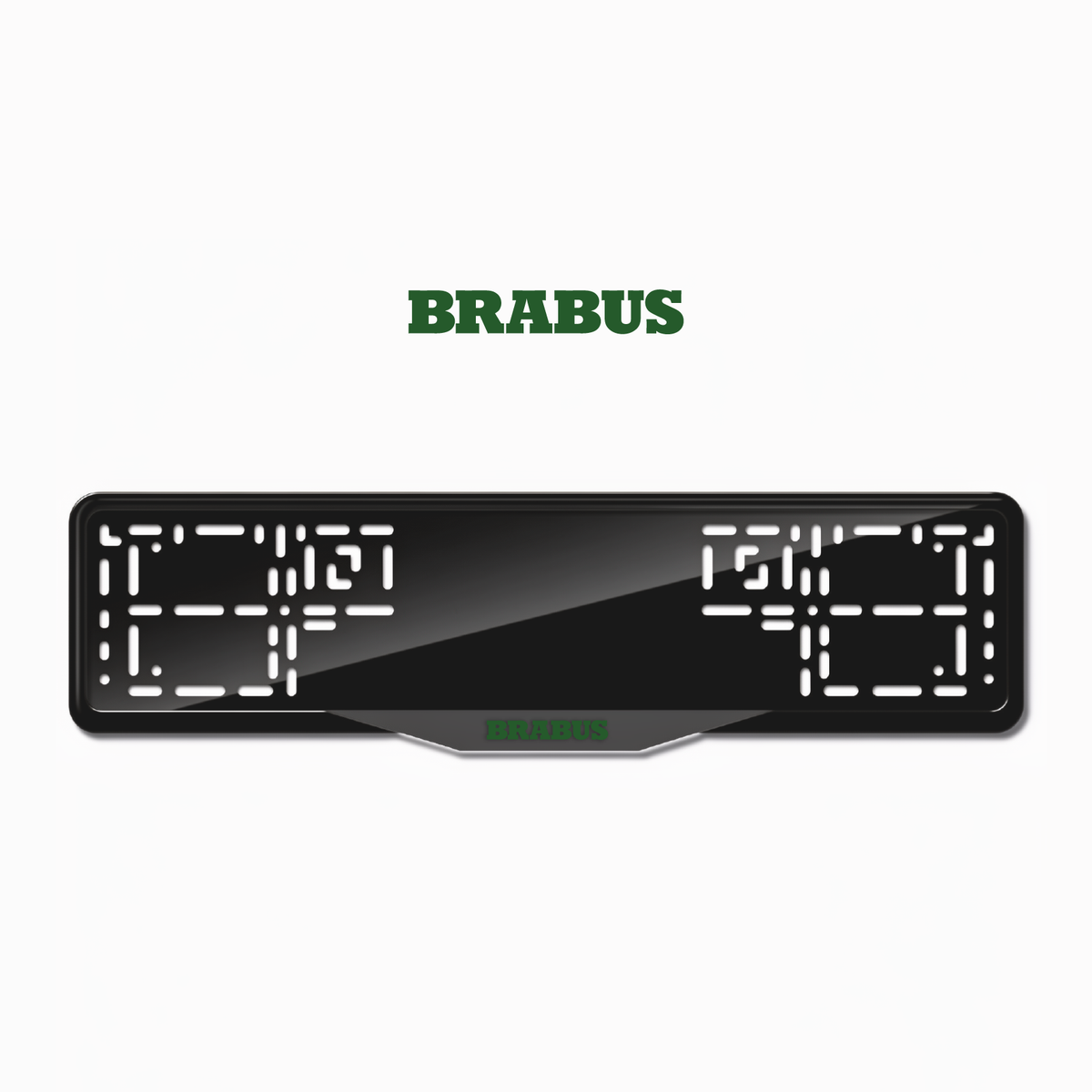 Cadres de plaque d'immatriculation Brabus - Vert - SATIN
