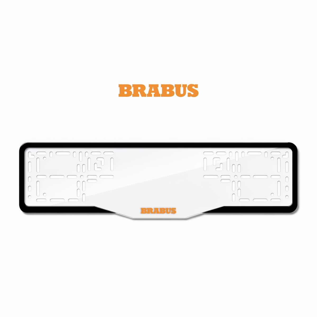 Cadres de plaque d'immatriculation Brabus - Orange Hermès - GLASS
