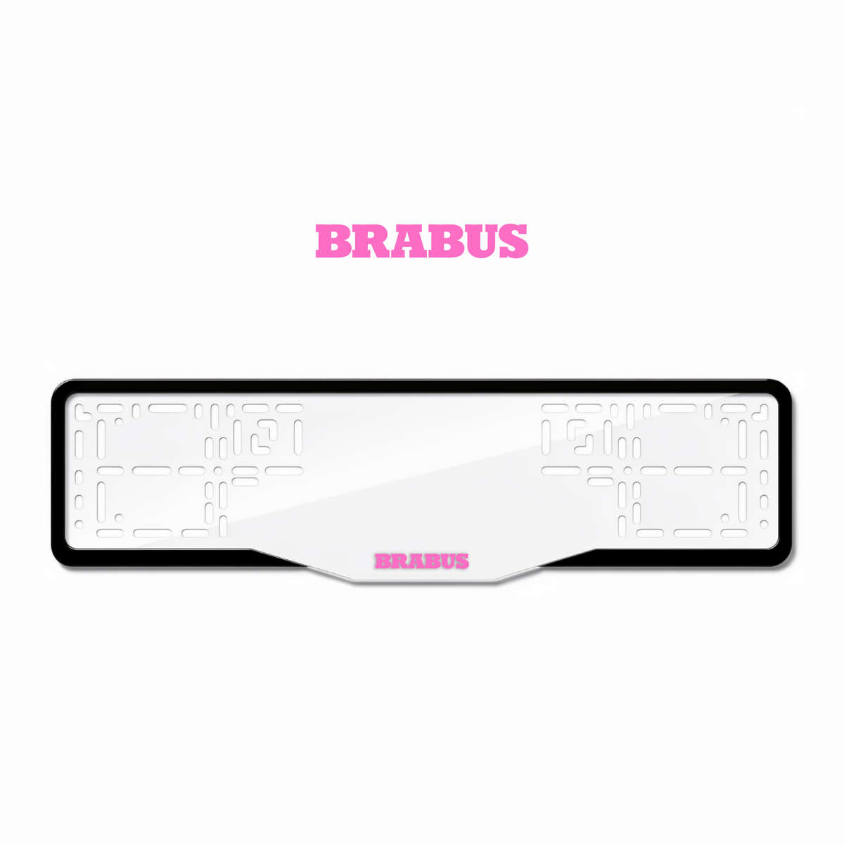 Cadres de plaque d'immatriculation Brabus - Rose - GLASS
