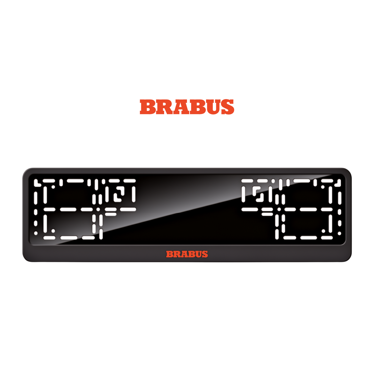 Cadres de plaque d'immatriculation Brabus - Rouge - CLASSIC