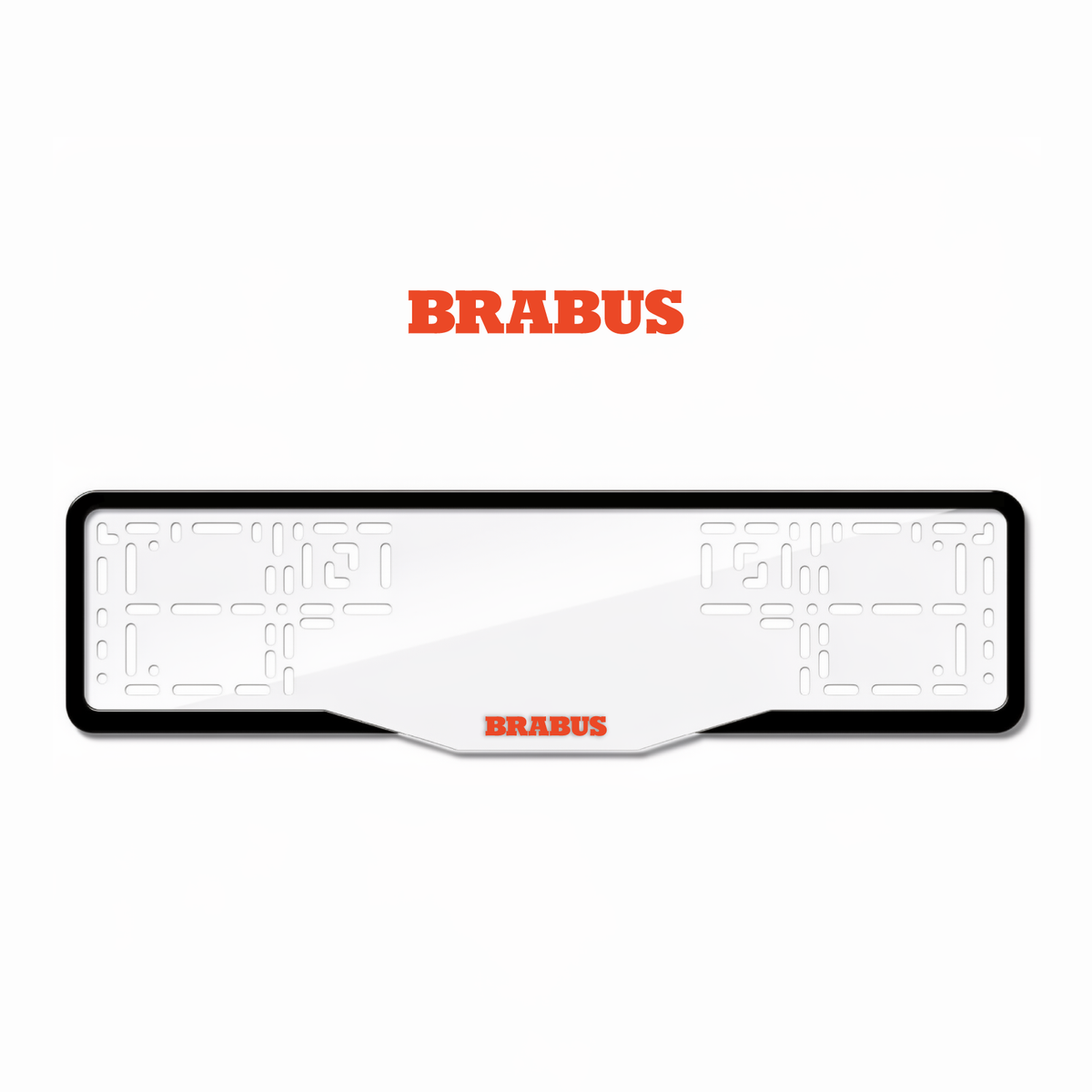 Cadres de plaque d'immatriculation Brabus - Rouge - GLASS