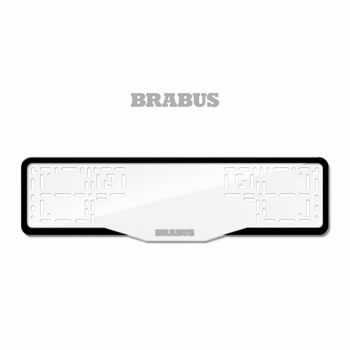 Cadres de plaque d'immatriculation Brabus - Gris - GLASS