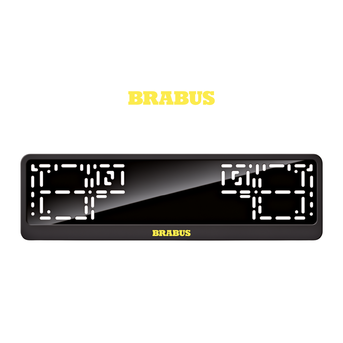 Cadres de plaque d'immatriculation Brabus - Jaune - CLASSIC