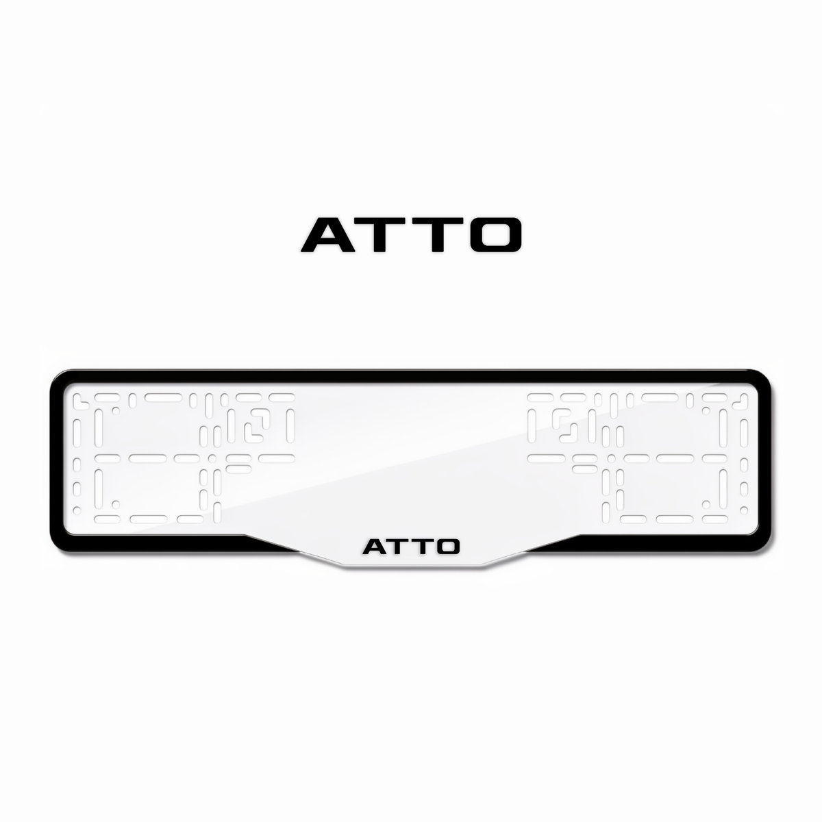 Cadres de plaque d'immatriculation Atto - Noir - GLASS