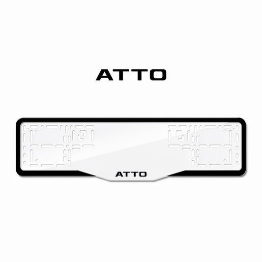 Cadres de plaque d'immatriculation Atto - Noir - GLASS