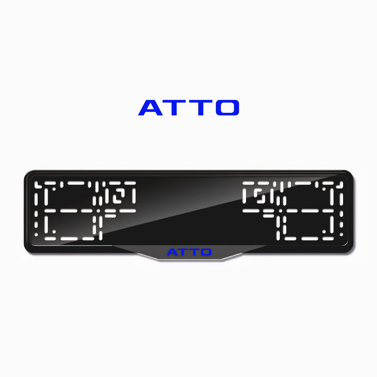 Cadres de plaque d'immatriculation Atto - Bleu - SATIN