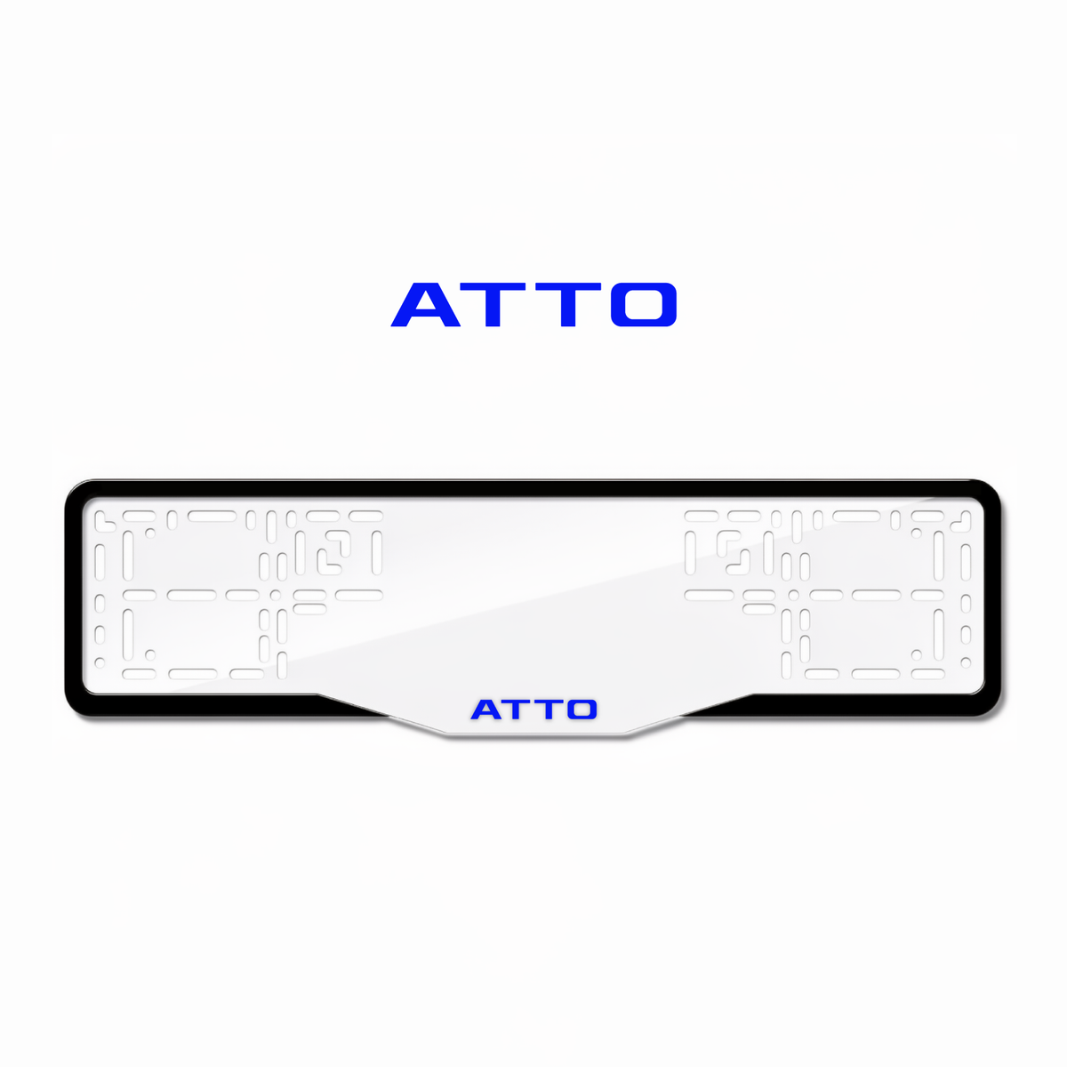 Cadres de plaque d'immatriculation Atto - Bleu - GLASS