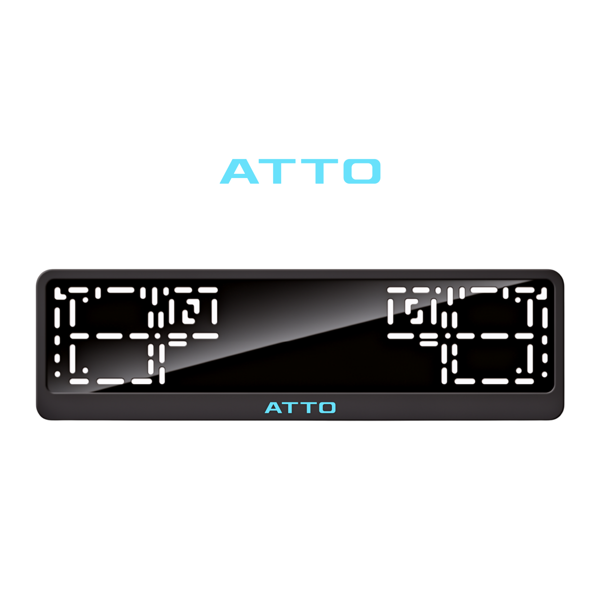 Cadres de plaque d'immatriculation Atto - Bleu Tiffany - CLASSIC