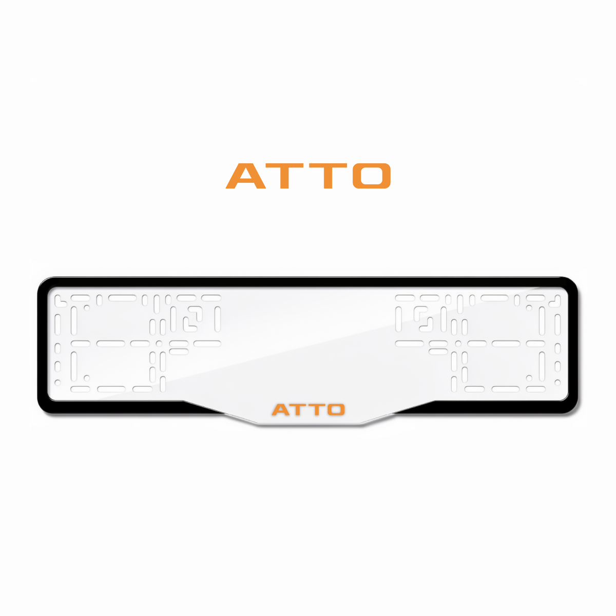 Cadres de plaque d'immatriculation Atto - Orange Hermès - GLASS