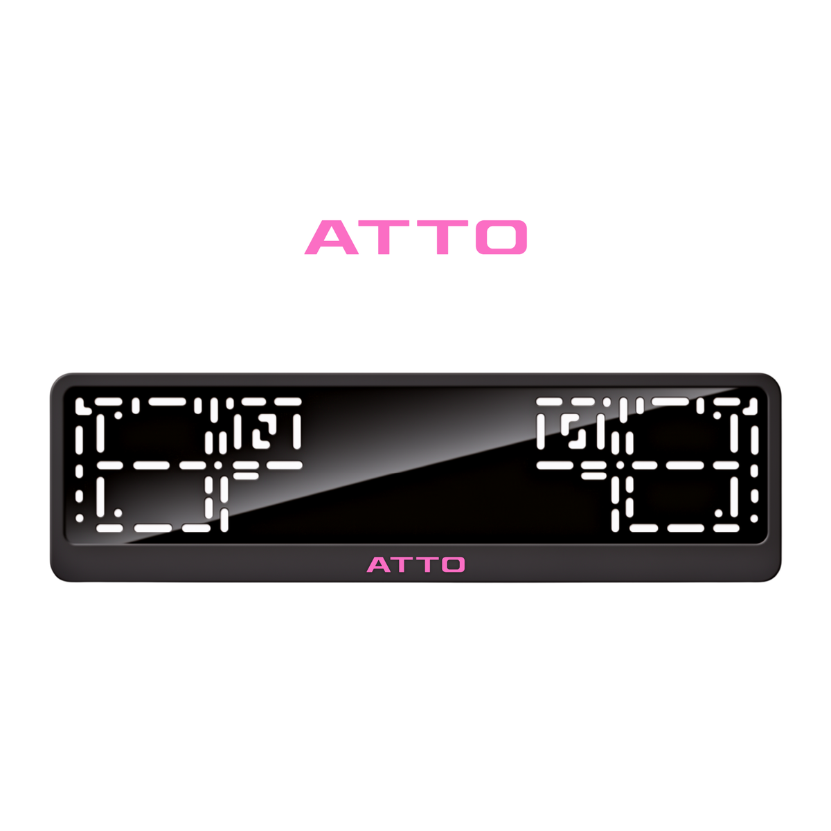 Cadres de plaque d'immatriculation Atto - Rose - CLASSIC