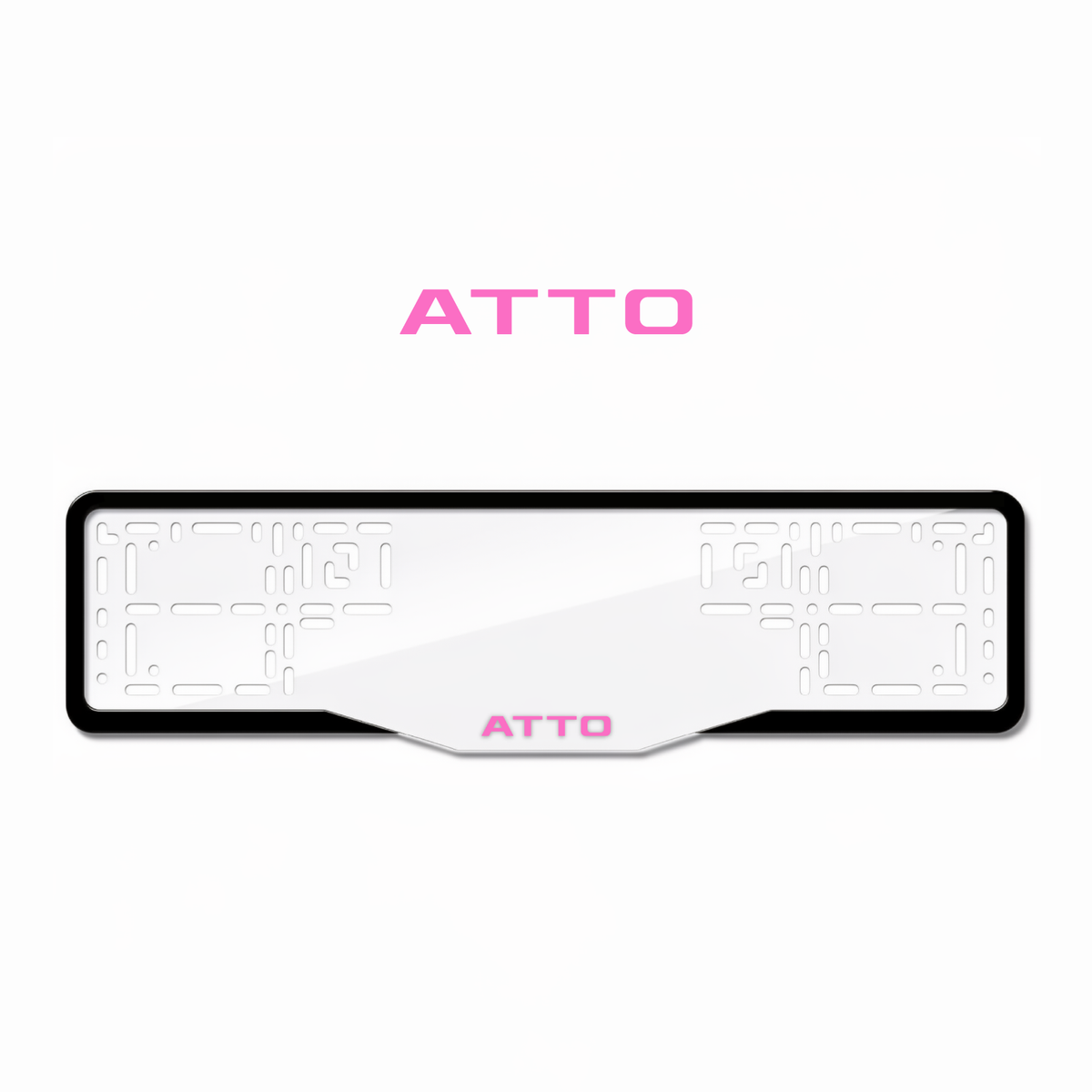 Cadres de plaque d'immatriculation Atto - Rose - GLASS