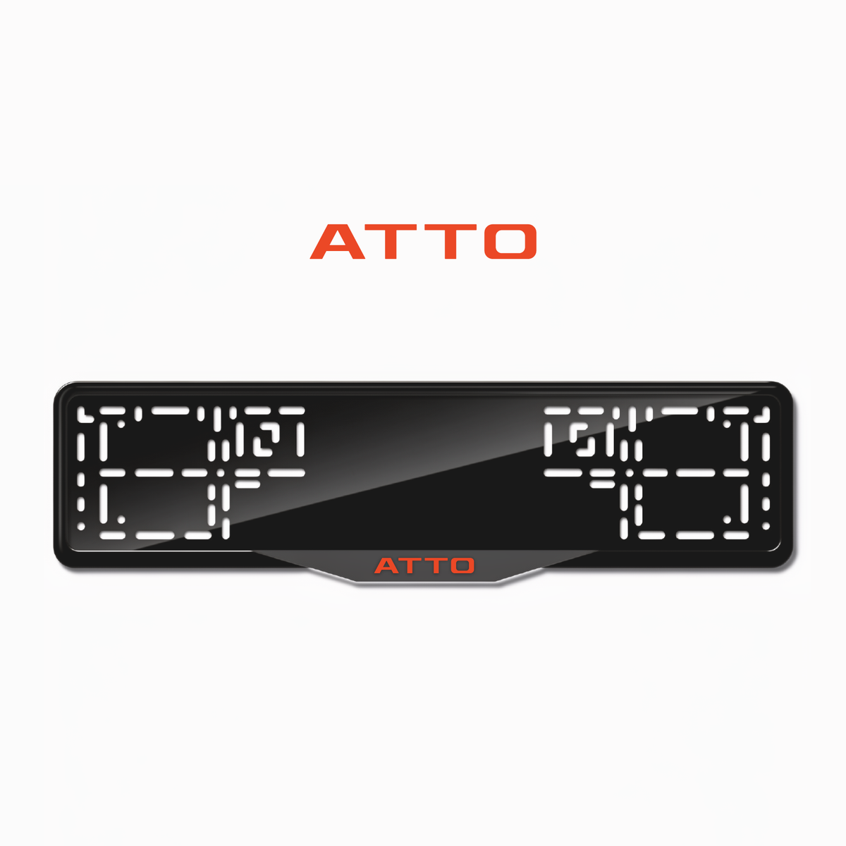 Cadres de plaque d'immatriculation Atto - Rouge - SATIN