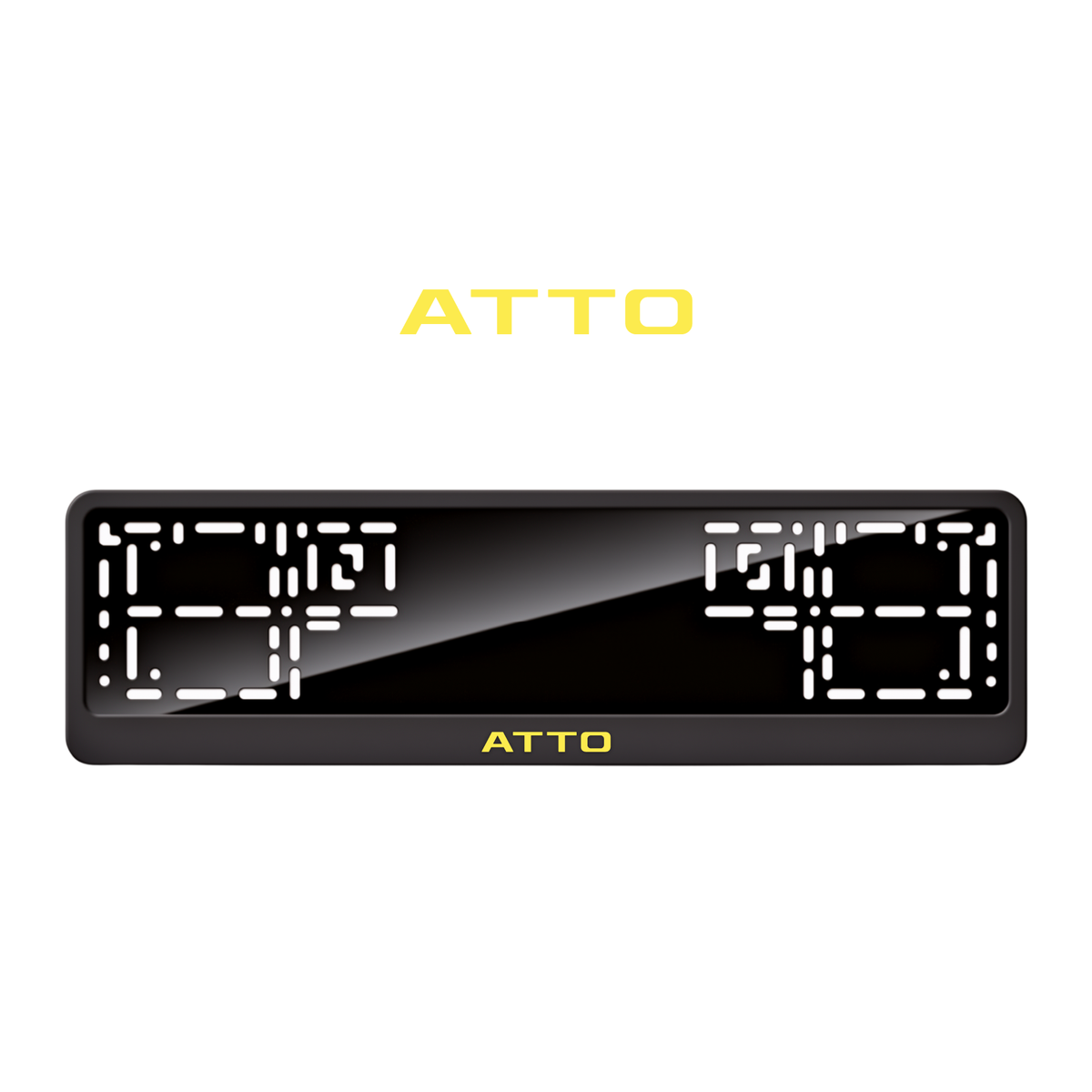 Cadres de plaque d'immatriculation Atto - Jaune - CLASSIC