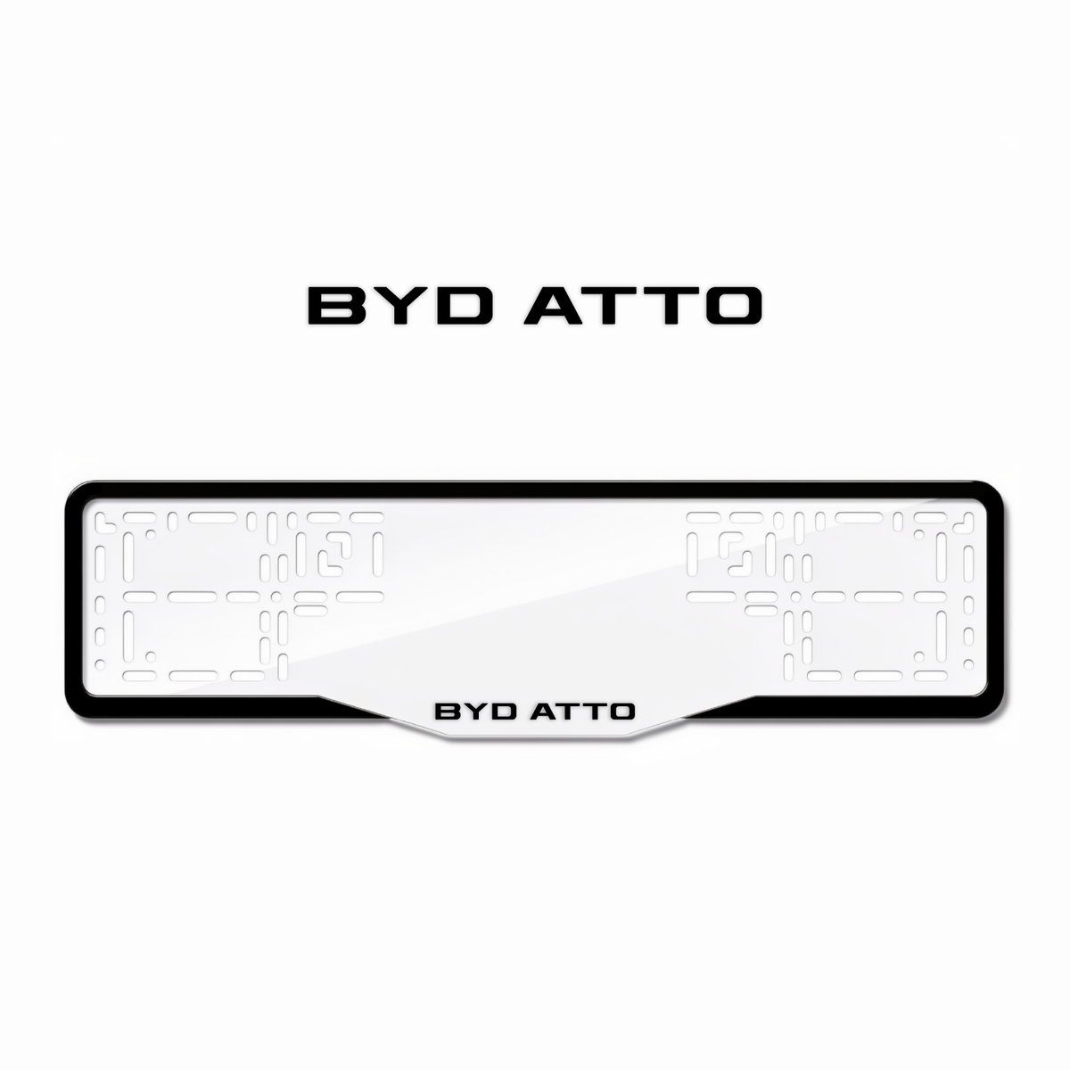 Cadres de plaque d'immatriculation BYD Atto - Noir - GLASS