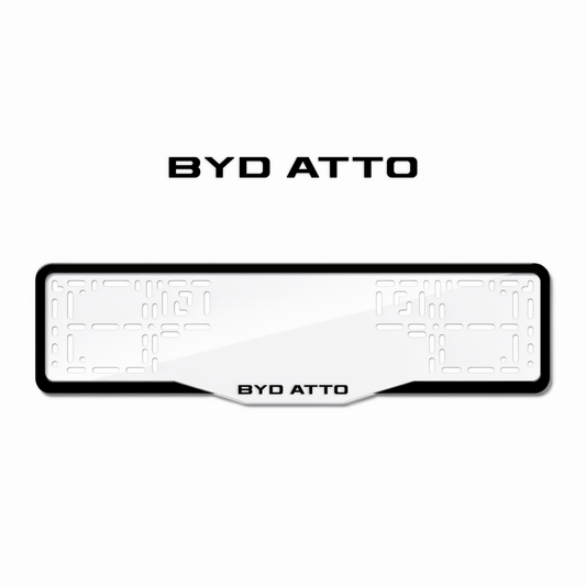 Cadres de plaque d'immatriculation BYD Atto - Noir - GLASS