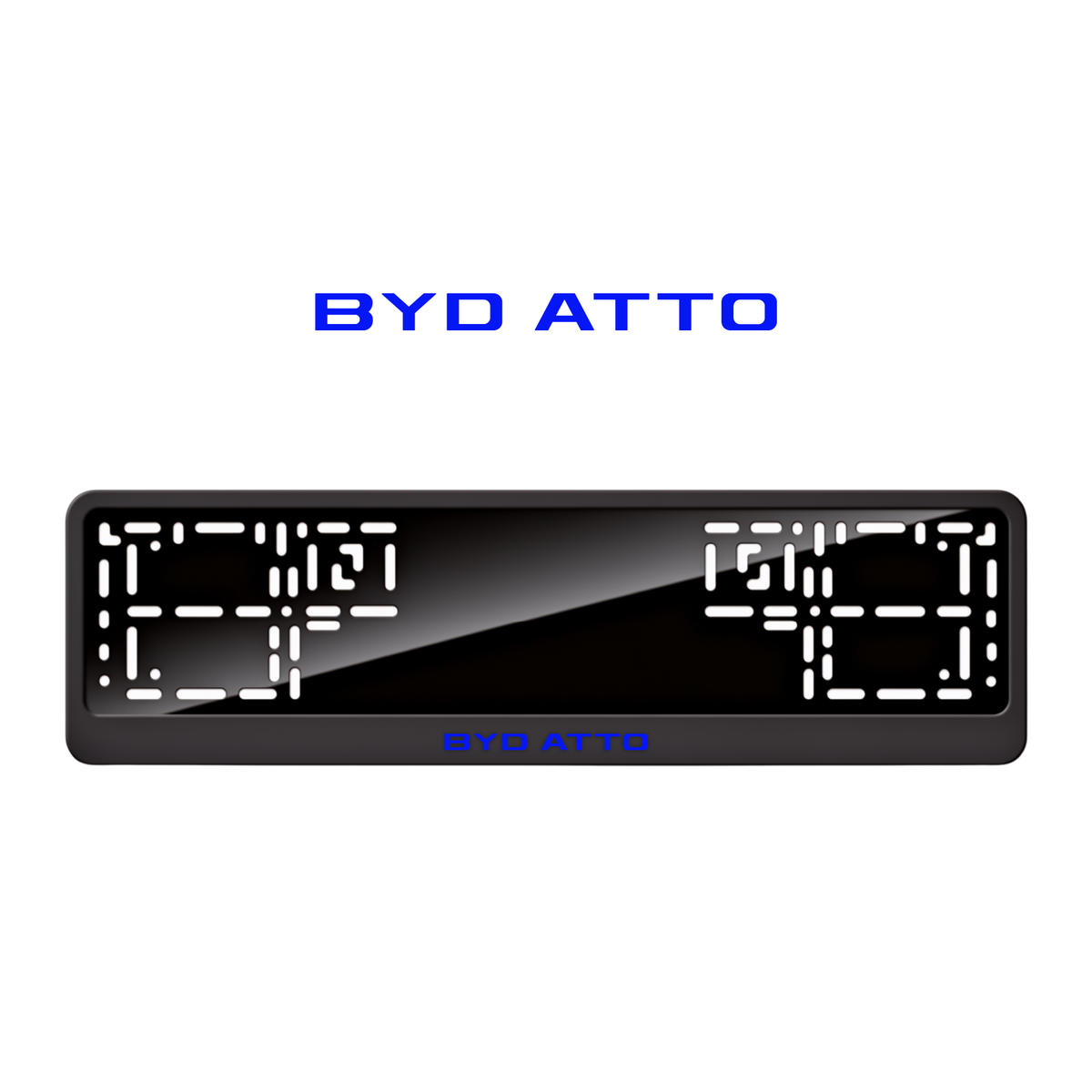 Cadres de plaque d'immatriculation BYD Atto - Bleu - CLASSIC