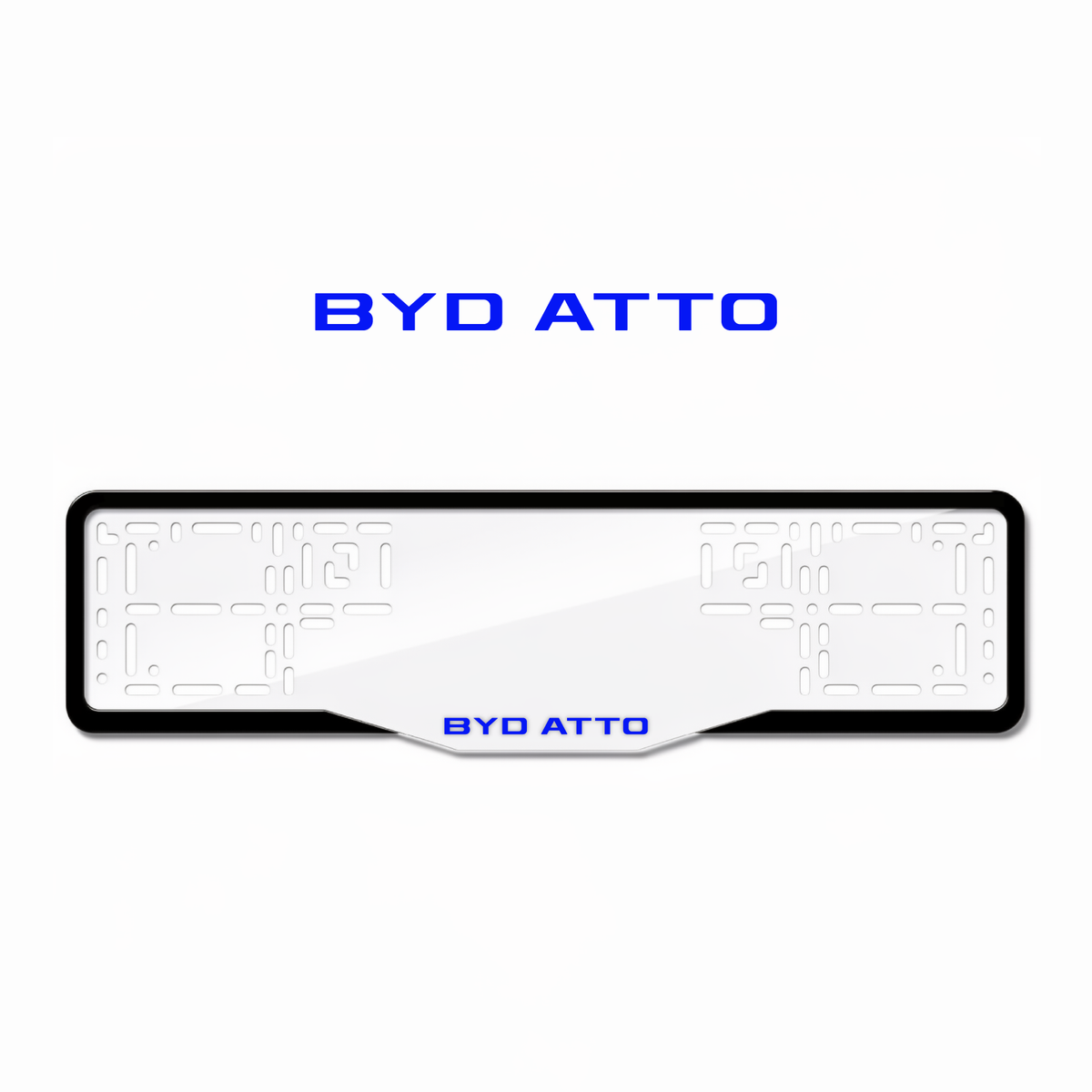 Cadres de plaque d'immatriculation BYD Atto - Bleu - GLASS