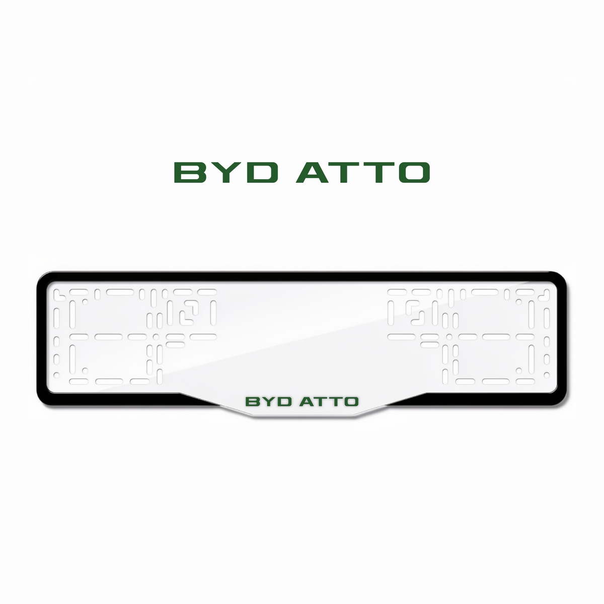 Cadres de plaque d'immatriculation BYD Atto - Vert - GLASS