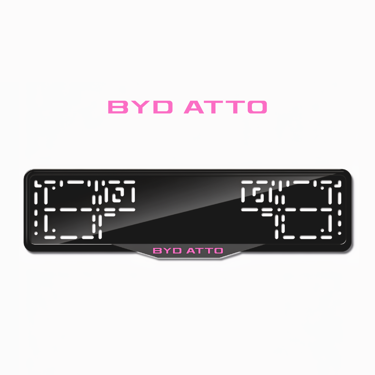 Cadres de plaque d'immatriculation BYD Atto - Rose - SATIN