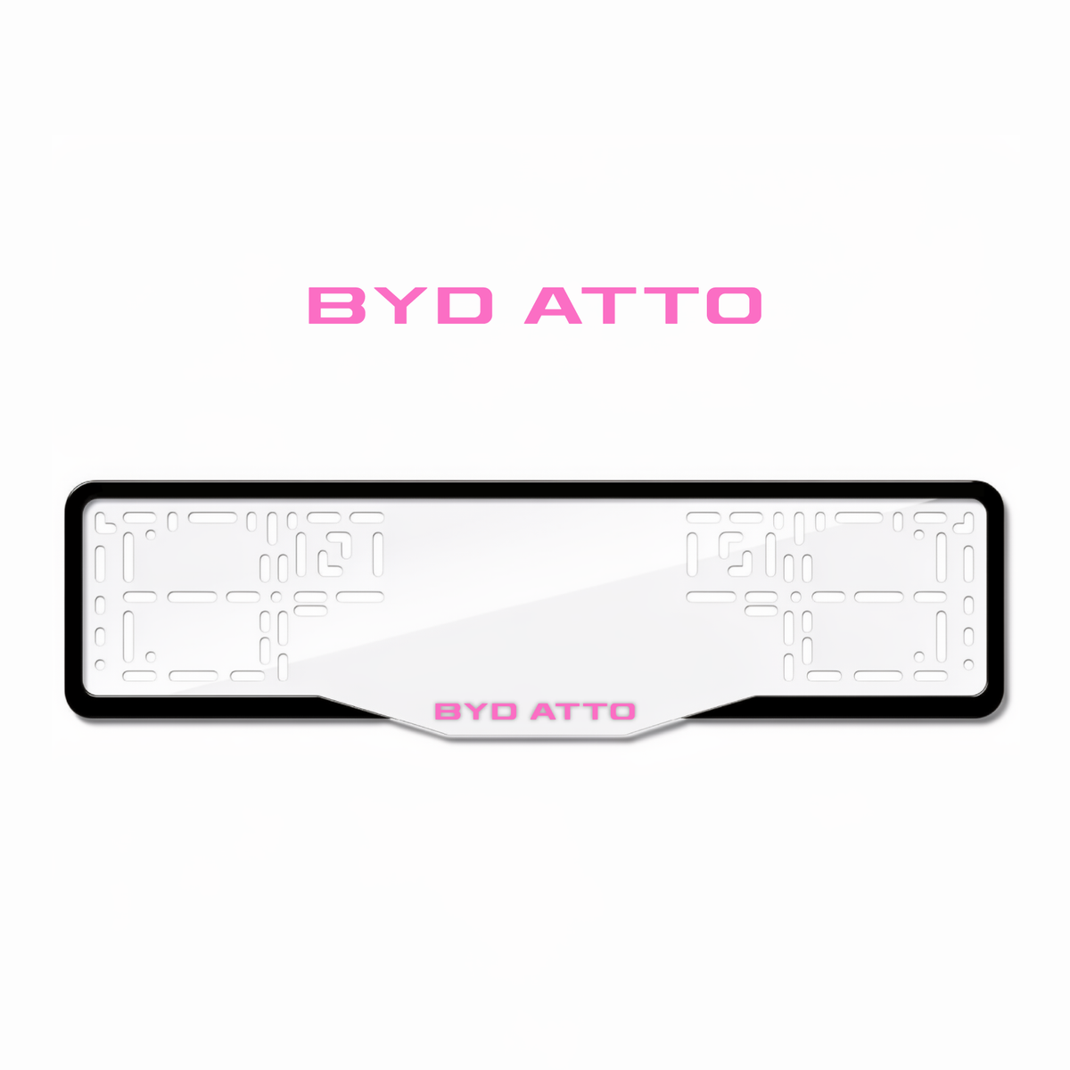 Cadres de plaque d'immatriculation BYD Atto - Rose - GLASS