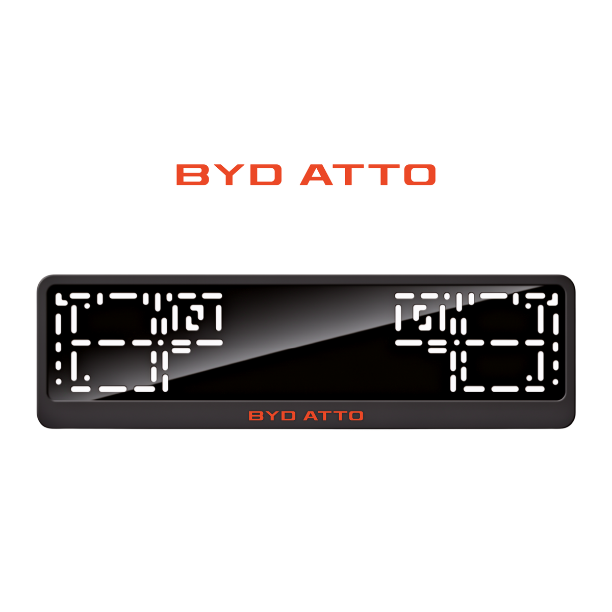 Cadres de plaque d'immatriculation BYD Atto - Rouge - CLASSIC
