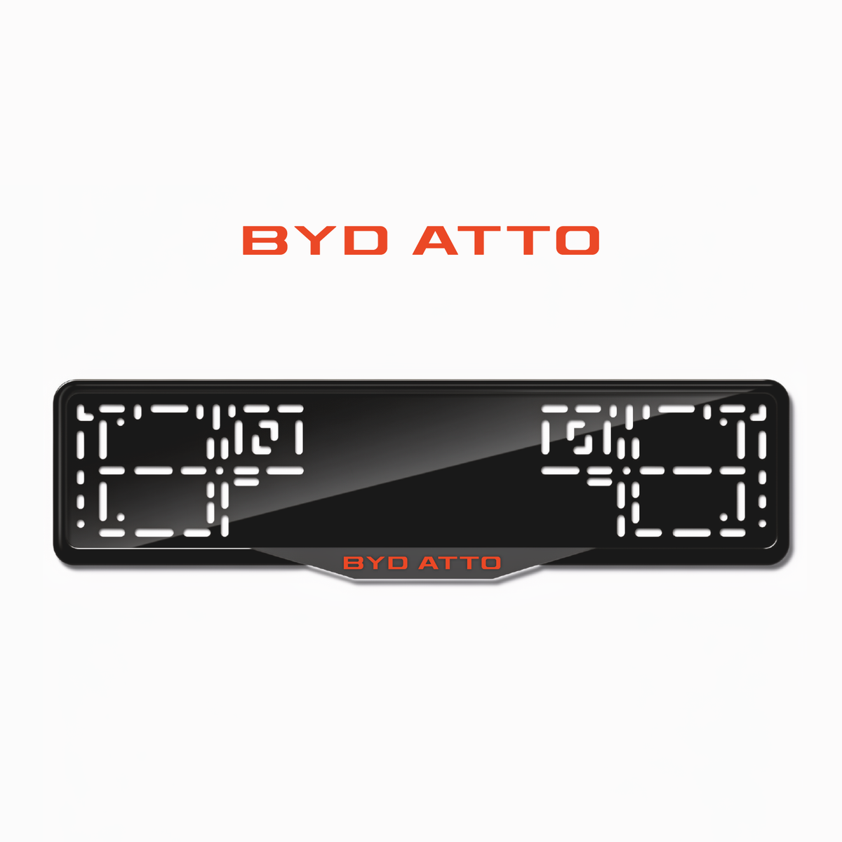 Cadres de plaque d'immatriculation BYD Atto - Rouge - SATIN