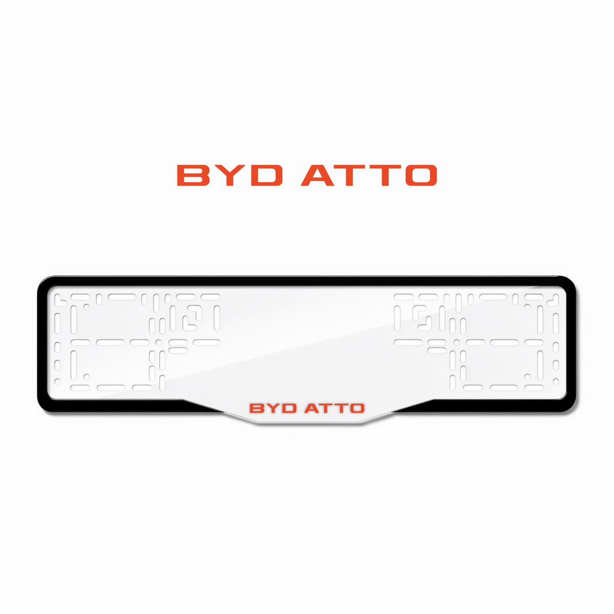 Cadres de plaque d'immatriculation BYD Atto - Rouge - GLASS