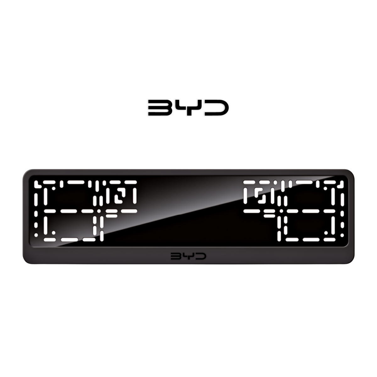 Cadres de plaque d'immatriculation BYD - Noir - CLASSIC