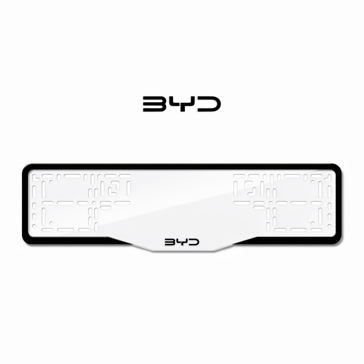 Cadres de plaque d'immatriculation BYD - Noir - GLASS